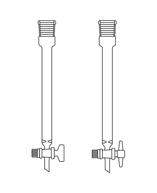 Şilifli, Cam veya PTFE musluklu