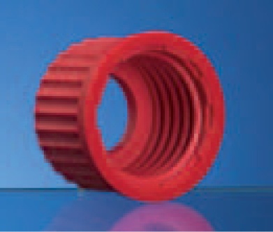 Vidalı kapak, Ortası Delik, PTFE, Otoklavlanabilir